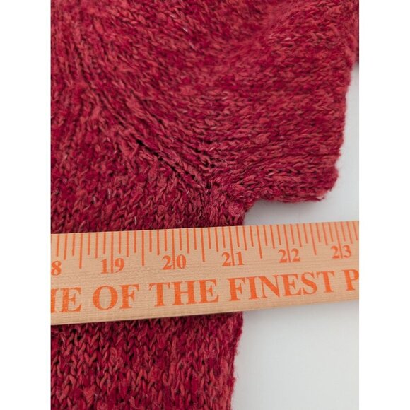 Woolrich 1/4 Zip Sweater Womens Size Medium Ruby Red Long Sleeve Pullover - Picture 8 of 9